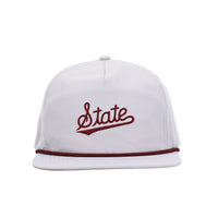 Mississippi State Script Poly Rope Hat (Grey)