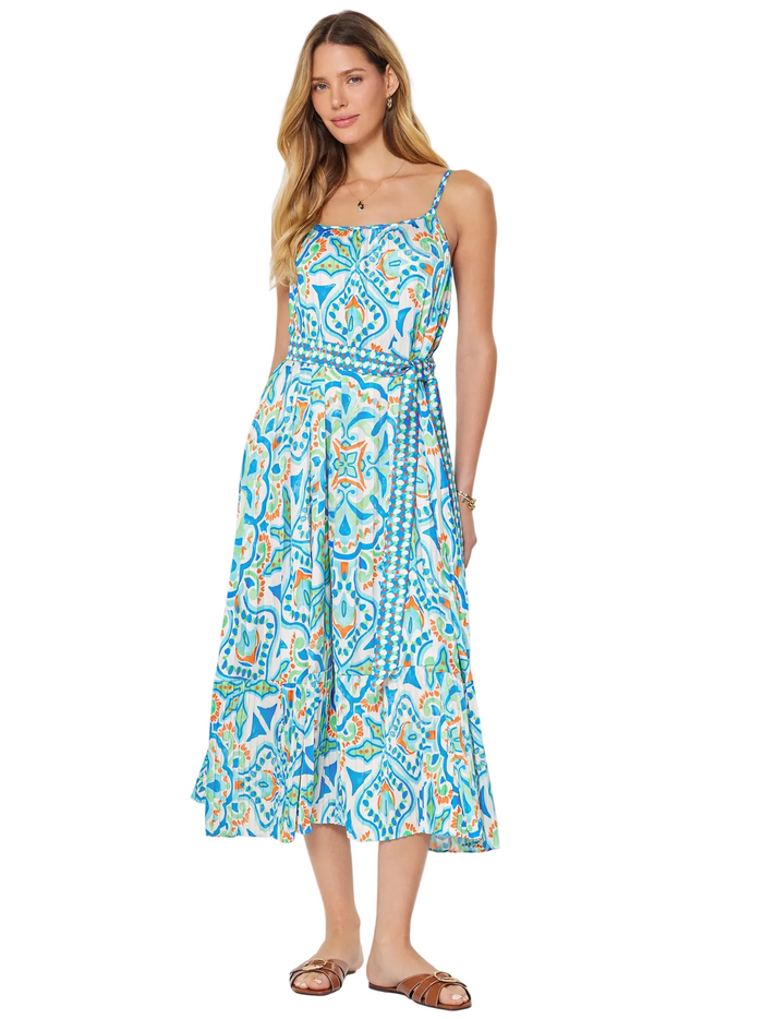 Printed Cami Midi Dress