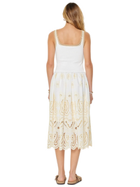 Eyelet Skirt Sweater Midi Dress