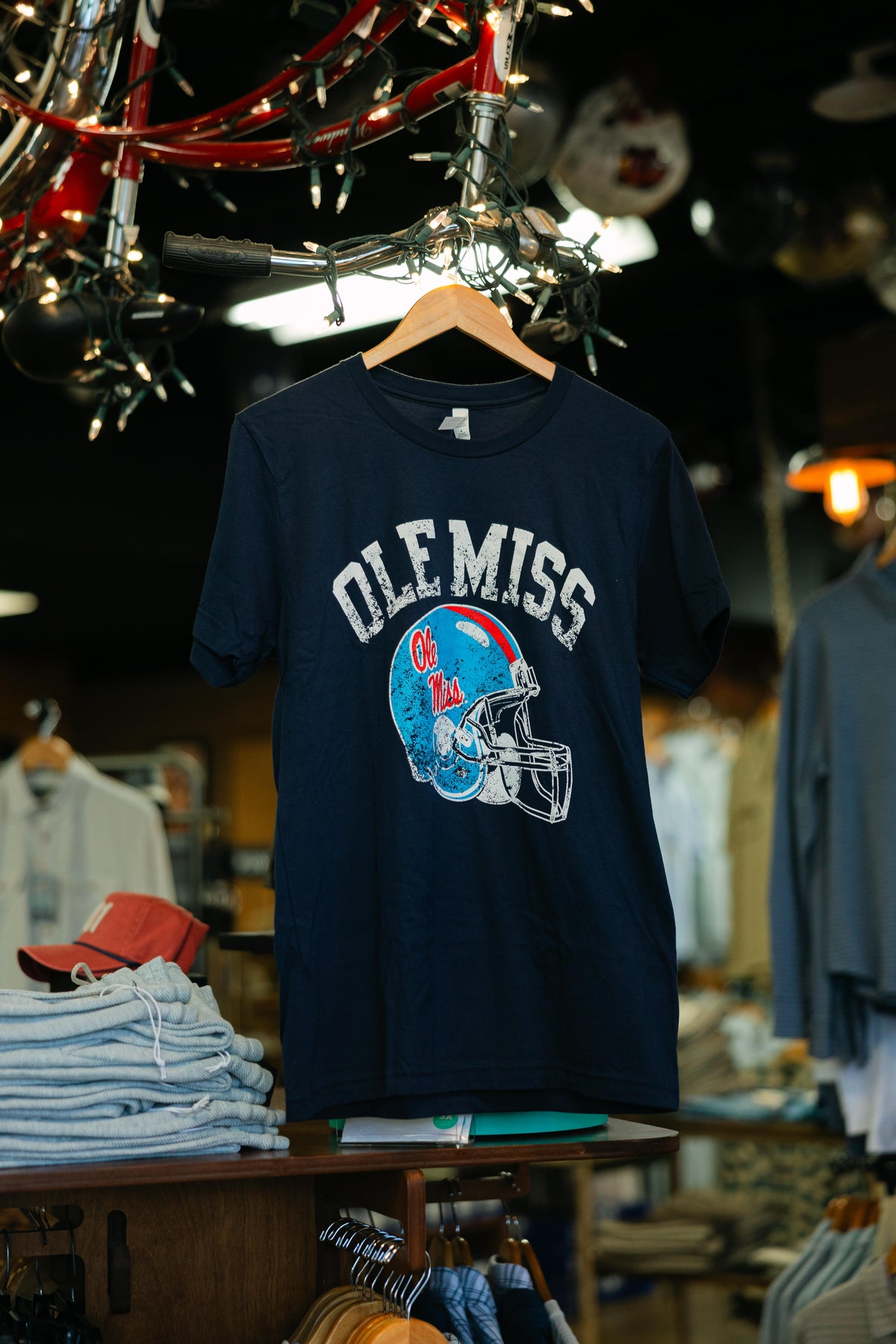 Ole Miss Powder Blue Helmet Tee