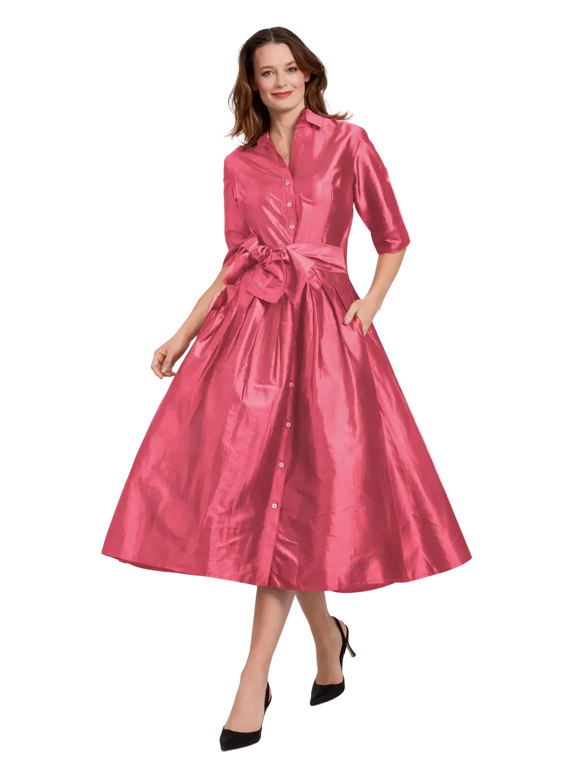 Maisel Holiday Rose Silk Dress